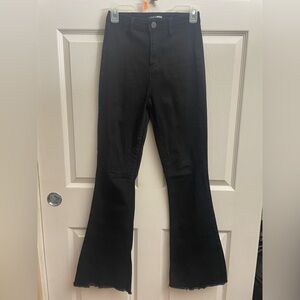 Fashion Nova Midnight Black Flare Jeans